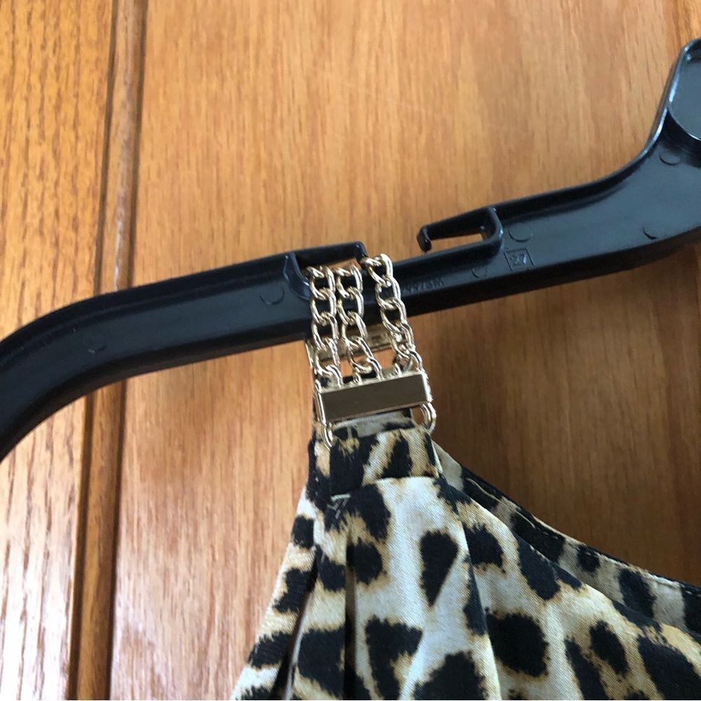 Boston Proper Leopard Print Mini Dress in Beige and Black - Picture 7 of 14